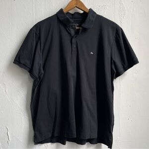 Rag & Bone Black Polo Shirt Embroidered Logo XXL